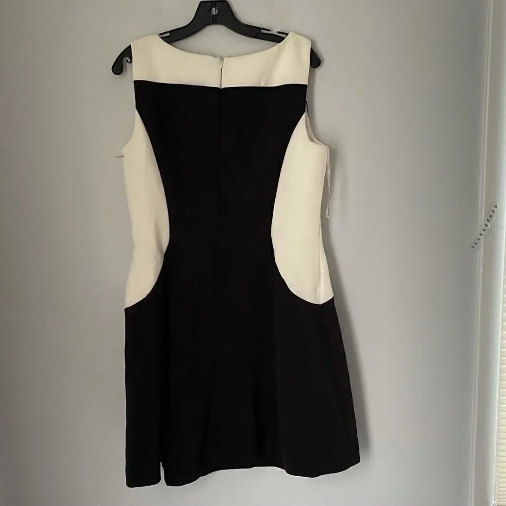American Living Women's Sleeveless Black and White A Line Sheath Dress size 16 - Picture 5 of 6